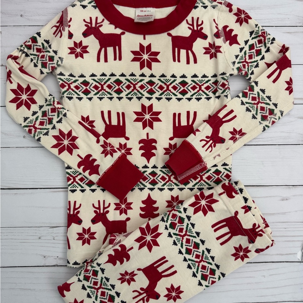 Hanna Andersson Dear Deer Reindeer Pajama Set